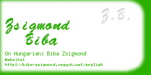 zsigmond biba business card